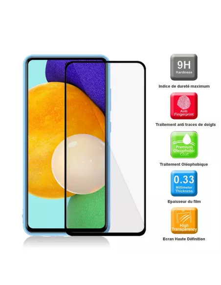 LSR Case Samsung A52/A52s Liquid Silicone + 9H Tempered Glass - Blue...