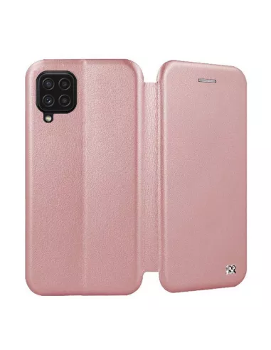 Samsung A22 4G - Etui Cuir Folio Clam + Verre Trempé 9H - Rose Gold...