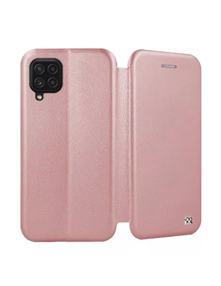 Samsung A22 4G - Etui Cuir Folio Clam + Verre Trempé 9H - Rose Gold...