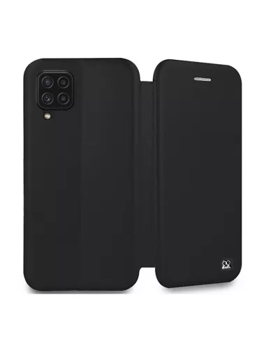 Samsung A22 4G - Etui Cuir Folio Clam + Verre Trempé 9H - Noir | Ibroz