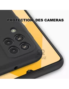 Coque LSR Samsung A22 (4G) Liquide Silicone + Verre trempé 9H - Noi... 2