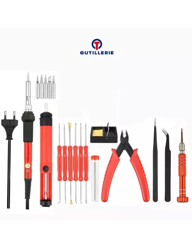 Trousse Nécessaire de soudure 60W - 20 pcs - pour Réparation Drones...