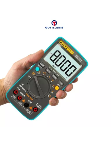 Multimètre Numérique 8000 Points - True RMS, Voltmètre, Thermomètre...
