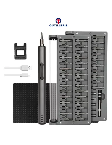 Pack Premium Mini Tournevis Sans Fil de Précision - 58 pièces + Pla...