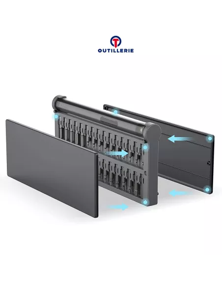 Pack Premium Mini Tournevis Sans Fil de Précision - 58 pièces + Pla...