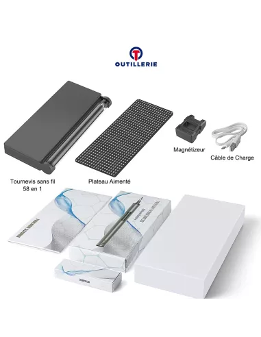 Pack Premium Mini Tournevis Sans Fil de Précision - 58 pièces + Pla...