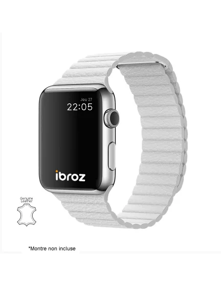 Genuine Leather Strap Apple Watch 7, 6, SE, 5, 4, 3 - White Don't...