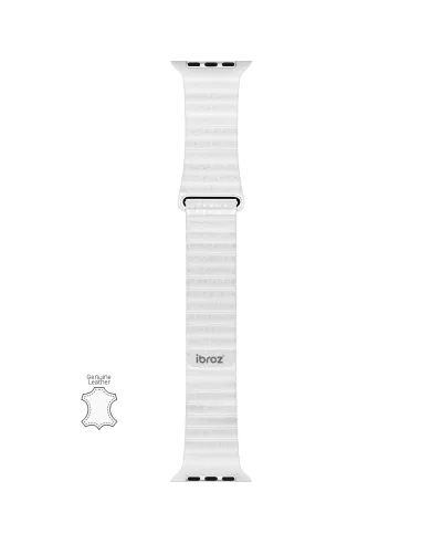 Genuine Leather Strap Apple Watch 7, 6, SE, 5, 4, 3 - White Don't...