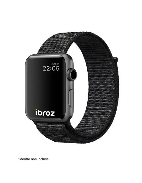 Nylon Loop Sport Wristband for Apple Watch 8, 7, 6, SE, 5, 4, 3 - N...