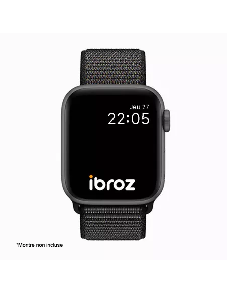 Nylon Loop Sport Wristband for Apple Watch 8, 7, 6, SE, 5, 4, 3 - N...
