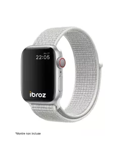 Bracelet Nylon Loop Sport pour Apple Watch 7, 6, SE, 5, 4, 3 - Blan... 2