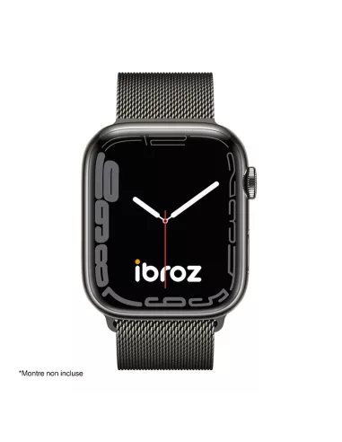 Bracelet Apple Watch 7, 6, SE, 5, 4, 3 - Maille milanaise acier - G...