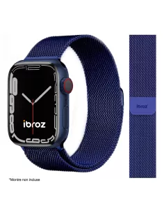 Bracelet Apple Watch 8, 7, 6, SE, 5, 4, 3 - Maille milanaise acier ...