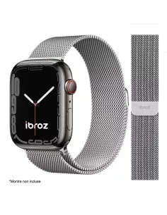 Apple Watch Band 8, 7, 6, SE, 5, 4, 3 - Stainless Steel Milanese ...