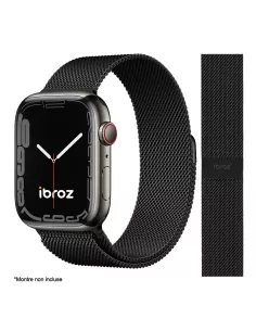 Bracelet Apple Watch 8, 7, 6, SE, 5, 4, 3 - Maille milanaise acier ...