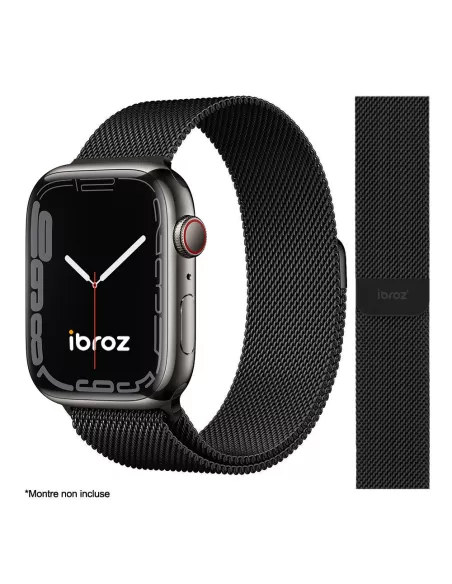 Apple Watch Band 8, 7, 6, SE, 5, 4, 3 - Stainless Steel Milanese ...