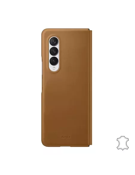 Samsung Galaxy Z Fold 3 (5G) - Flip Case Genuine Leather - Camel | I...