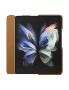 Samsung Galaxy Z Fold 3 (5G) - Flip Case Genuine Leather - Camel | I... 2