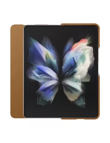 Samsung Galaxy Z Fold 3 (5G) - Flip Case Genuine Leather - Camel | I...