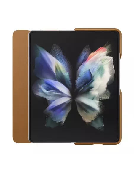 Samsung Galaxy Z Fold 3 (5G) - Etui Flip Cuir Véritable - Camel | I...