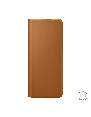 Samsung Galaxy Z Fold 3 (5G) - Etui Flip Cuir Véritable - Camel | I...