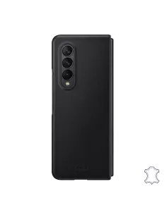 Samsung Galaxy Z Fold 3 (5G) - Etui Flip Cuir Véritable - Noir | Ibroz