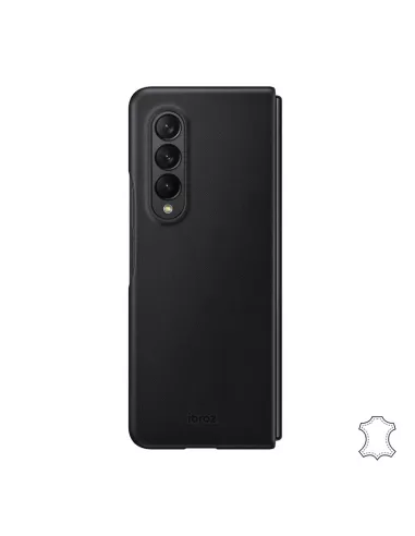 Samsung Galaxy Z Fold 3 (5G) - Etui Flip Cuir Véritable - Noir | Ibroz