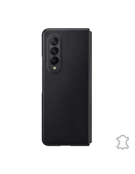 Samsung Galaxy Z Fold 3 (5G) - Etui Flip Cuir Véritable - Noir | Ibroz