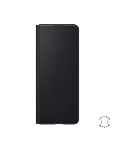 Samsung Galaxy Z Fold 3 (5G) - Etui Flip Cuir Véritable - Noir | Ibroz