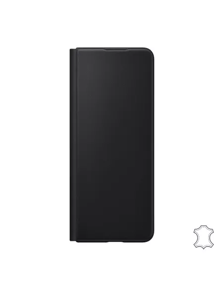 Samsung Galaxy Z Fold 3 (5G) - Etui Flip Cuir Véritable - Noir | Ibroz