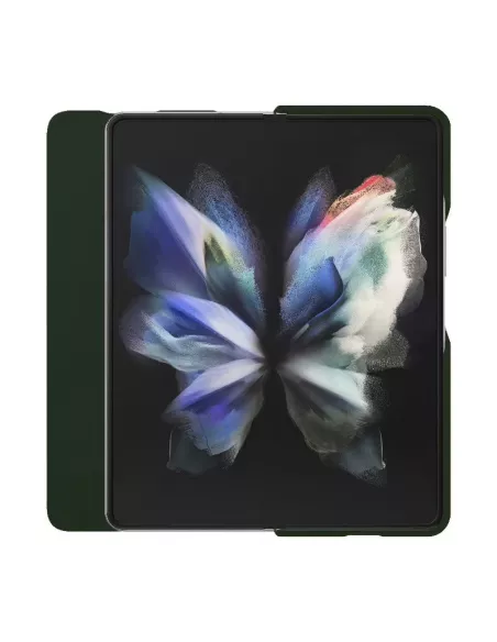 Samsung Galaxy Z Fold 3 (5G) - Etui Flip Cuir Véritable - Vert Sequ...