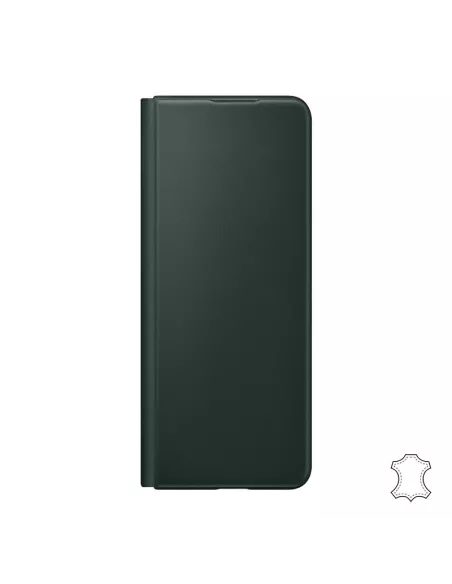 Samsung Galaxy Z Fold 3 (5G) - Etui Flip Cuir Véritable - Vert Sequ...
