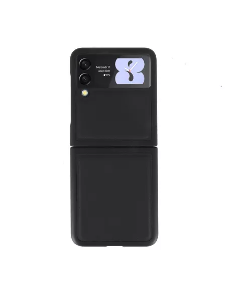 Samsung Galaxy Z Flip 3 (5G) - Etui Flip Cuir Véritable - Noir | Ibroz