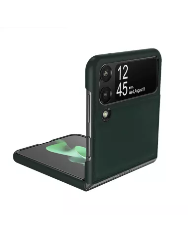 Samsung Galaxy Z Flip 3 (5G) - Etui Flip Cuir Véritable - Vert Sequ...