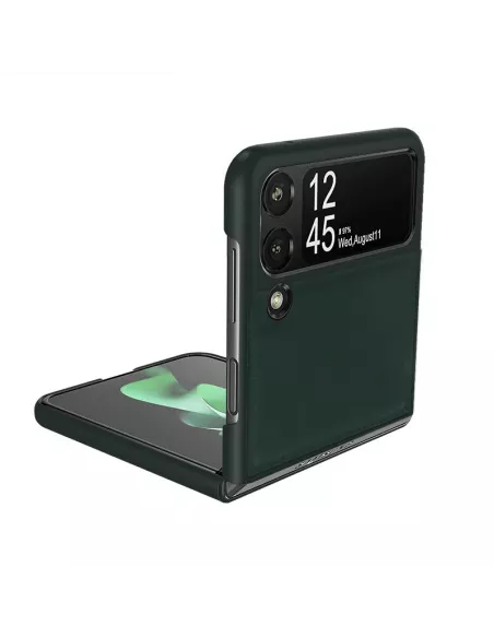 Samsung Galaxy Z Flip 3 (5G) - Etui Flip Cuir Véritable - Vert Sequ...