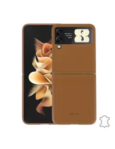 Samsung Galaxy Z Flip 3 (5G) - Etui Flip Cuir Véritable - Camel | I...