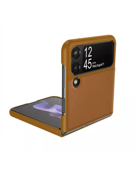 Samsung Galaxy Z Flip 3 (5G) - Etui Flip Cuir Véritable - Camel | I...