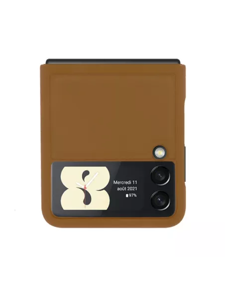 Samsung Galaxy Z Flip 3 (5G) - Etui Flip Cuir Véritable - Camel | I...