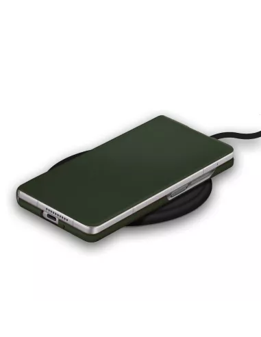 Samsung Galaxy Z Fold 3 (5G) - Etui Flip Cuir Véritable - Vert Sequ...