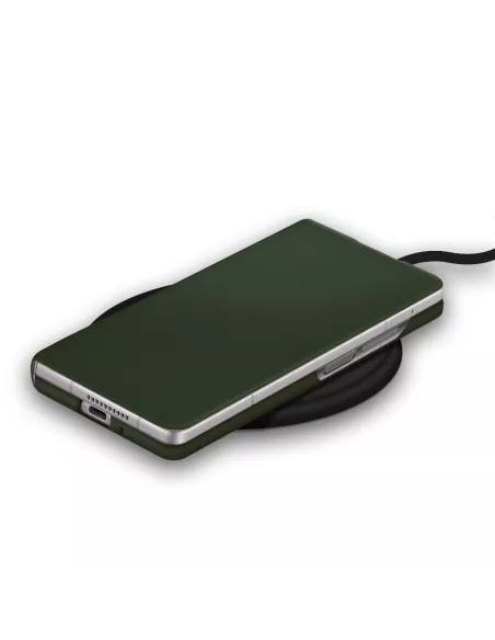 Samsung Galaxy Z Fold 3 (5G) - Etui Flip Cuir Véritable - Vert Sequ...