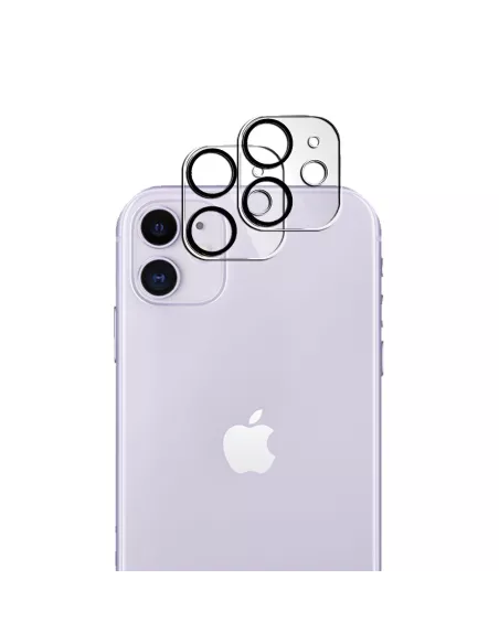 Lot de 2 Protections objectif caméra pour iPhone 11 en verre trempé...