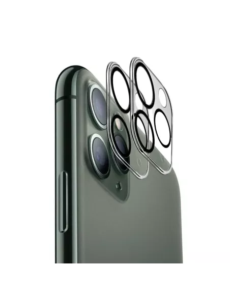 Lot de 2 Protections objectif caméra pour iPhone 11 Pro Max en verr...