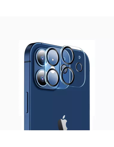 Lot de 2 Protections objectif caméra pour iPhone 12 en verre trempé...