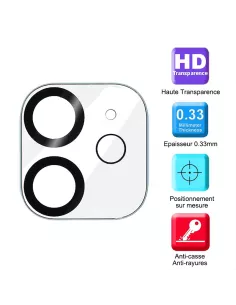 Lot de 2 Protections objectif caméra pour iPhone 12 Mini en verre t...