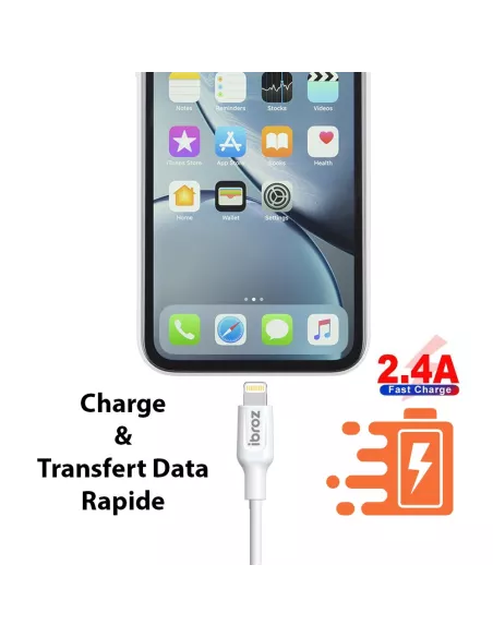 iPhone, iPad, AirPod cable - Lightning to USB type A - Charge and ...