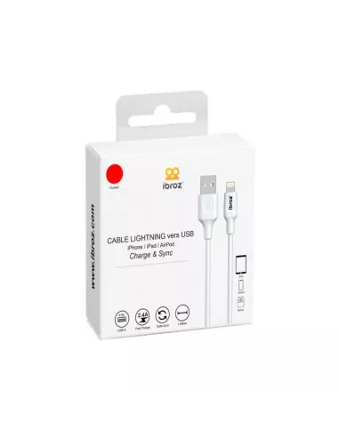 Câble iPhone, iPad, AirPod - Lightning vers USB type A - Charge et ...