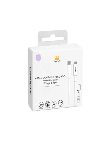 Câble iPhone, iPad, AirPod - Lightning vers USB-C (30W-3A) - Fast C...