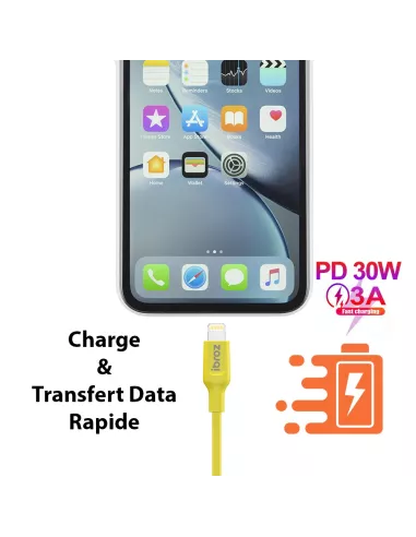 iPhone, iPad, AirPod cable - Lightning to USB-C (30W-3A) - Fast C...