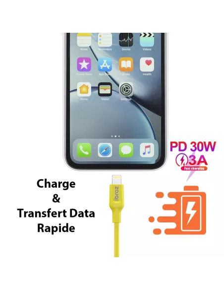 iPhone, iPad, AirPod cable - Lightning to USB-C (30W-3A) - Fast C...