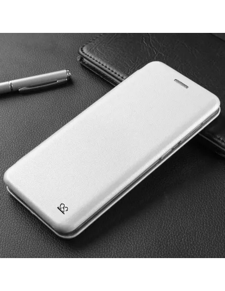 Oppo Reno 6 Etui Cuir Folio Clam + Verre Trempé 9H - Blanc | Ibroz